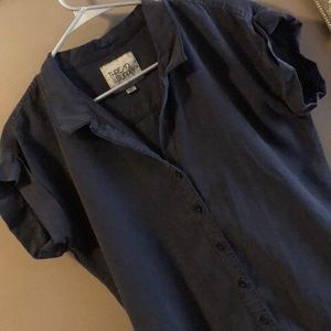 Button down blouse with tail